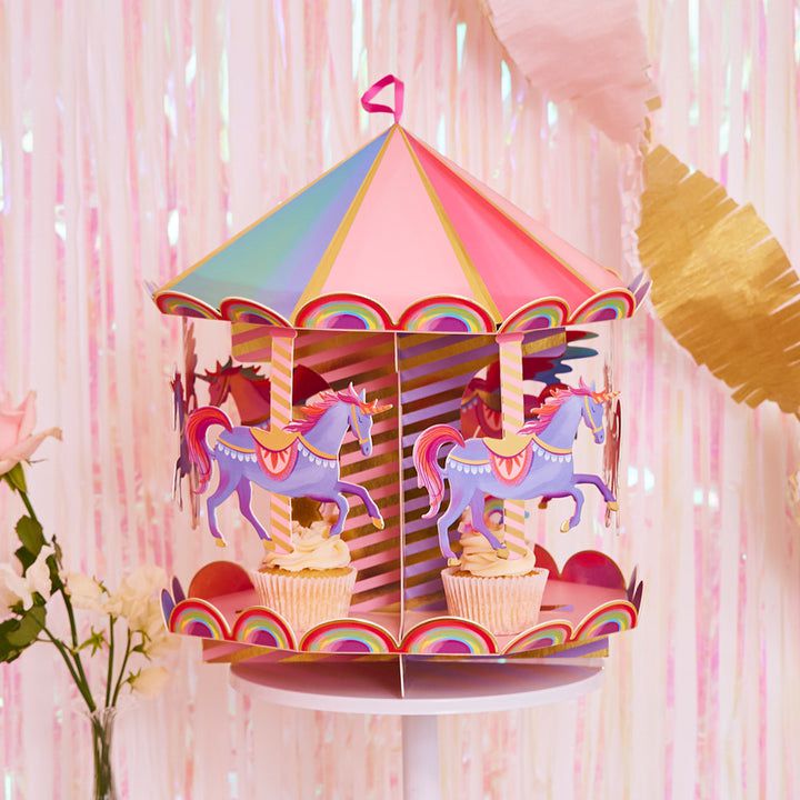 Party Pieces - Unicorn Atlıkarınca İkram Standı-2
