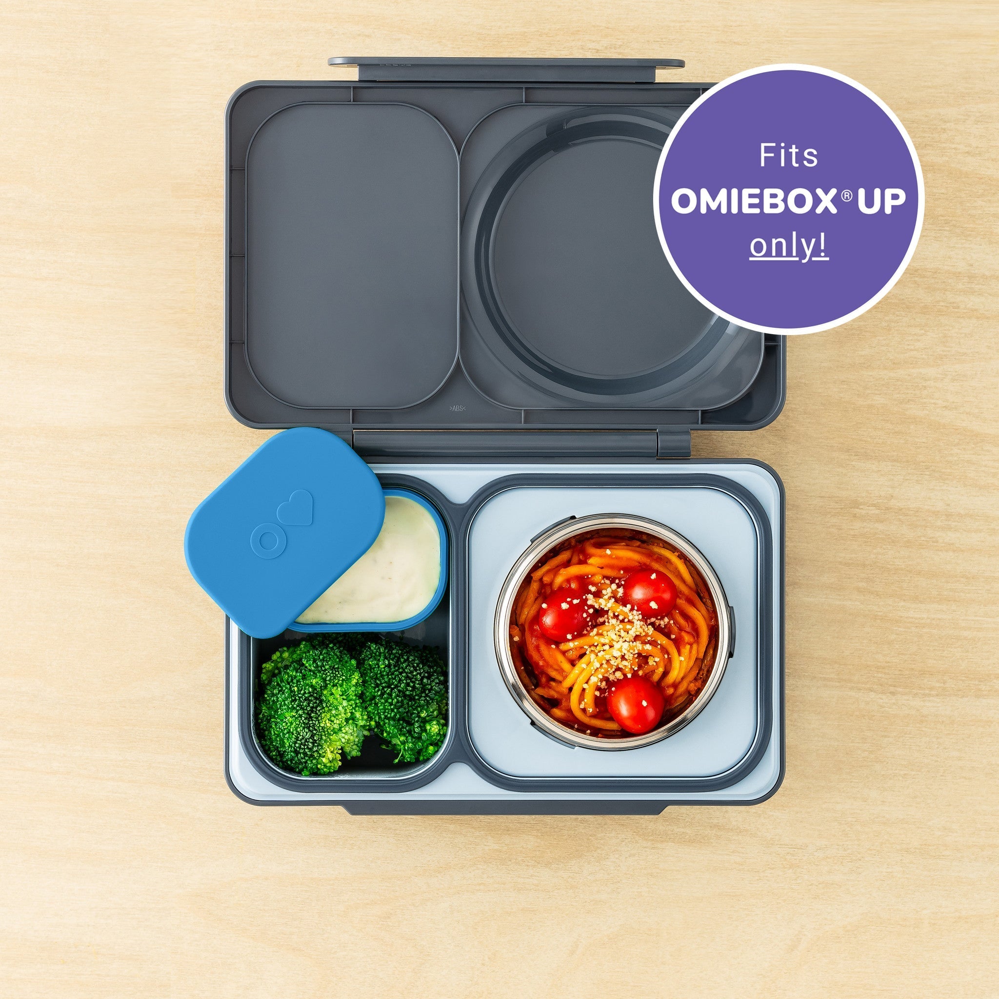 Omiebox - UP Bento Kutusu İç Bölme Kapları 2li Mavi/Turuncu-2