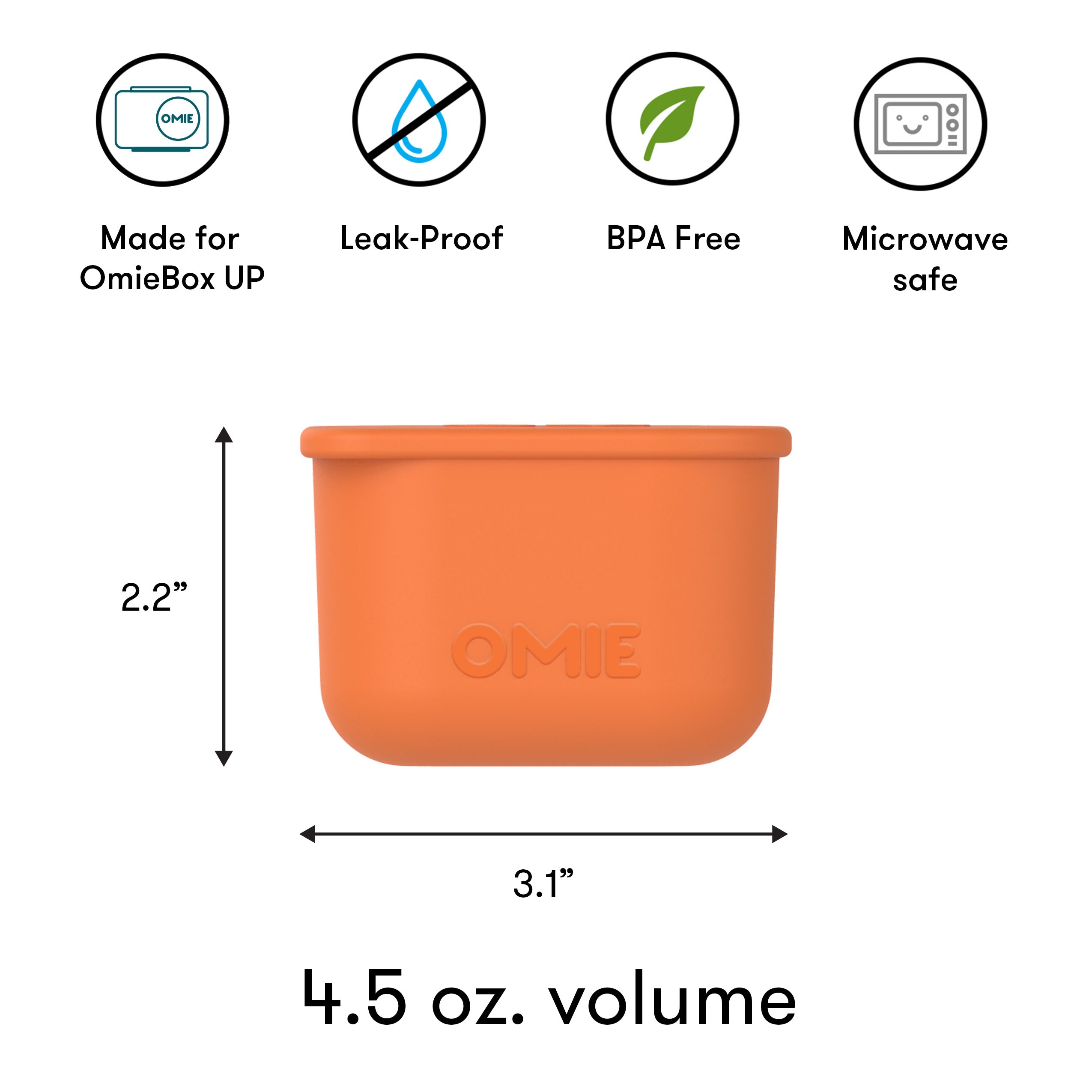 Omiebox - UP Bento Kutusu İç Bölme Kapları 2li Mavi/Turuncu-3