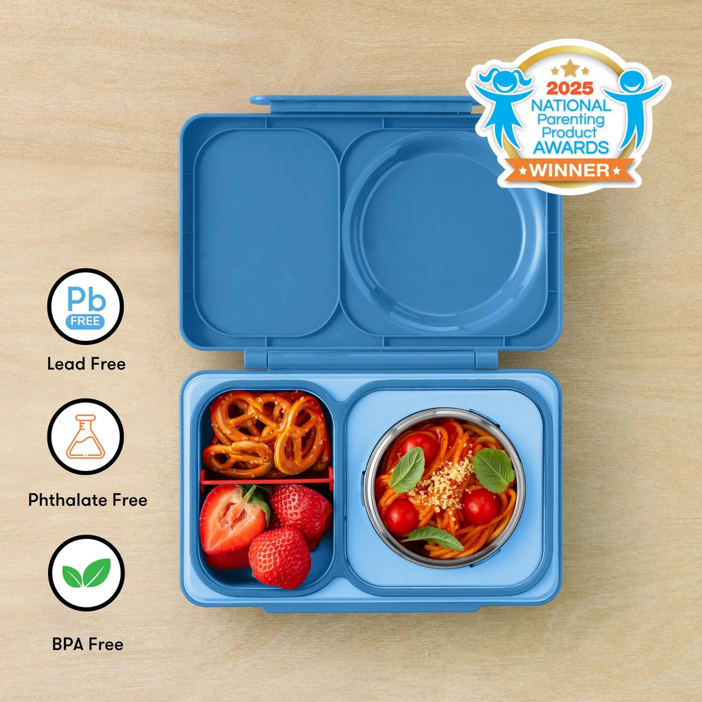 Omiebox - UP Isı Yalıtımlı 2. Nesil Kozmik Mavi Bento Yemek Kutusu-1